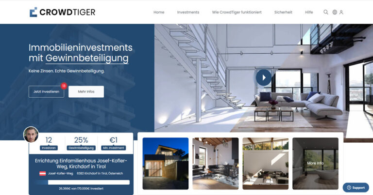 CrowdTiger, die innovative Finanzierungsplattform für Immobilienprojekte